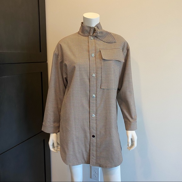 Maje Plaid Quilted Lining Shirt Jacket - Picture 5 of 7